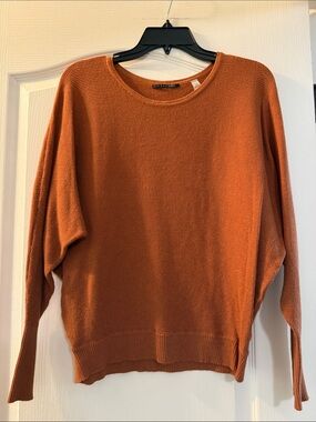 T Tahari Burnt Orange Crewneck Sweater